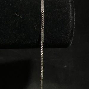 Vintage Silver Tone Ankle Bracelet 9" (351)